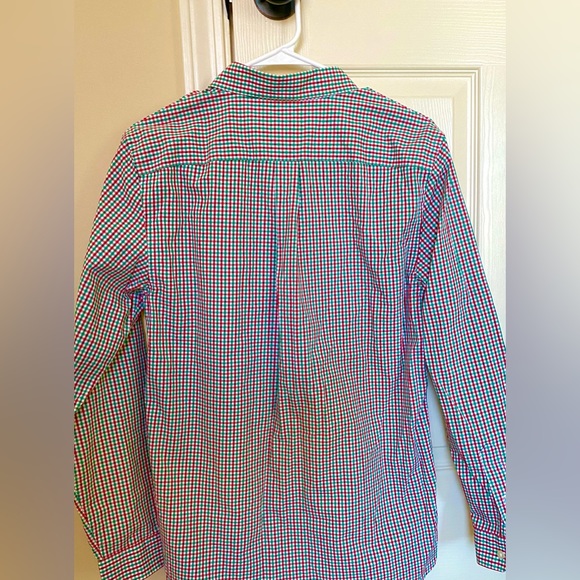 Vineyard Vines Stretch Poplin Gingham Button Down Long Sleeved Shirt - Picture 2 of 3